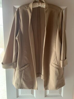 Reitmans Tan Open-Front Blazer Jacket